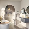 image:imageCia T6222BN 8 in Widespread 2Handle HighArc Bathroom Faucet Trim Kit Valve RequiredBrushed Gold