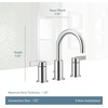 image:imageCia T6222BN 8 in Widespread 2Handle HighArc Bathroom Faucet Trim Kit Valve RequiredBrushed Nickel