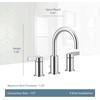 image:imageCia T6222BN 8 in Widespread 2Handle HighArc Bathroom Faucet Trim Kit Valve RequiredMatte Black