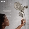 image:imageMoen 26009SRN Engage Magnetix 2in1 Combo Rain Showerhead with Handheld Spray Magnetic Docking System Spot Resist Brushed Nickel 6Spray Settings 25 GPM  Handheld Spray Magnetic Docking System Spot Resist Brushed Nickel 6Spray Settings 25 GPMSpot Resist Brushed Nickel