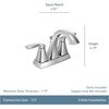 image:imageMoen 6901ORB Voss TwoHandle HighArc Centerset Bathroom Faucet with Drain Assembly OilRubbed BronzeBrushed Gold