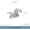 image:imageMoen 6901ORB Voss TwoHandle HighArc Centerset Bathroom Faucet with Drain Assembly OilRubbed BronzeOil Rubbed Bronze