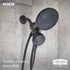 image:imageMoen 82304SRN Engage Magnetix Tub amp Shower Trim Kit Brushed Nickel  Magnetic docking 6 spray settings rainshower combo metal hose valve included brushed nickelMatte Black