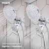 image:imageMoen 82304SRN Engage Magnetix Tub amp Shower Trim Kit Brushed Nickel  Magnetic docking 6 spray settings rainshower combo metal hose valve included brushed nickelChrome