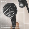 image:imageMoen 82304SRN Engage Magnetix Tub amp Shower Trim Kit Brushed Nickel  Magnetic docking 6 spray settings rainshower combo metal hose valve included brushed nickelMatte Black