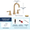 image:imageMoen 84023BZG Ronan Widespread Bath Faucet Bronze GoldBronzed Gold