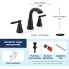 image:imageMoen 84972SRN Halle Spot Resist Brushed Nickel Widespread FaucetMatte Black