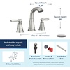 image:imageMoen 84972SRN Halle Spot Resist Brushed Nickel Widespread FaucetSpot Resist Nickel