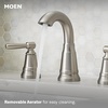 image:imageMoen 84972SRN Halle Spot Resist Brushed Nickel Widespread FaucetSpot Resist Nickel