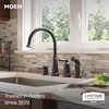 image:imageMoen 87042SRS Edison OneHandle High Arc Kitchen Faucet with Side Sprayer and Soap Dispenser 4Hole Spot Resist StainlessMediterranean Bronze