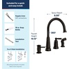 image:imageMoen 87042SRS Edison OneHandle High Arc Kitchen Faucet with Side Sprayer and Soap Dispenser 4Hole Spot Resist StainlessMediterranean Bronze