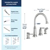 image:imageMoen 87042SRS Edison OneHandle High Arc Kitchen Faucet with Side Sprayer and Soap Dispenser 4Hole Spot Resist StainlessSpot Resist Stainless