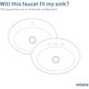 image:imageMoen 90 Degree Chrome OneHandle Modern Bathroom Faucet with Drain Assembly S6700Brushed Nickel
