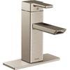 image:imageMoen 90 Degree Chrome OneHandle Modern Bathroom Faucet with Drain Assembly S6700Brushed Nickel
