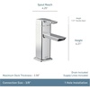 image:imageMoen 90 Degree Chrome OneHandle Modern Bathroom Faucet with Drain Assembly S6700Chrome