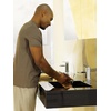 image:imageMoen 90 Degree Chrome OneHandle Modern Bathroom Faucet with Drain Assembly S6700Chrome