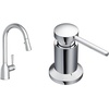 image:imageMoen Adler Matte Black OneHandle High Arc Kitchen Sink Faucet with Power Clean Modern Kitchen Faucet with Pull Down Sprayer 87233BLChrome