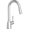 image:imageMoen Adler Matte Black OneHandle High Arc Kitchen Sink Faucet with Power Clean Modern Kitchen Faucet with Pull Down Sprayer 87233BLChrome