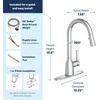 image:imageMoen Adler Matte Black OneHandle High Arc Kitchen Sink Faucet with Power Clean Modern Kitchen Faucet with Pull Down Sprayer 87233BLChrome
