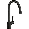 image:imageMoen Adler Matte Black OneHandle High Arc Kitchen Sink Faucet with Power Clean Modern Kitchen Faucet with Pull Down Sprayer 87233BLMediterranean Bronze