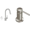 image:imageMoen Adler Matte Black OneHandle High Arc Kitchen Sink Faucet with Power Clean Modern Kitchen Faucet with Pull Down Sprayer 87233BLSpot Resist Stainless