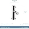 image:imageMoen Align Brushed Nickel OneHandle Modern Bathroom Faucet with Drain Assembly and Optional Deckplate 6190BNBrushed Gold