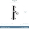 image:imageMoen Align Brushed Nickel OneHandle Modern Bathroom Faucet with Drain Assembly and Optional Deckplate 6190BNMatte Black