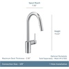 image:imageMoen Align Spot Resist Stainless Pulldown Kitchen Faucet Single Hole Modern Spring Style with PreRinse and Power Boost Pull Down Sprayer Easy Installation 5923SRSChrome