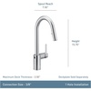 image:imageMoen Align Spot Resist Stainless Pulldown Kitchen Faucet Single Hole Modern Spring Style with PreRinse and Power Boost Pull Down Sprayer Easy Installation 5923SRSBlack Stainless
