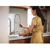 image:imageMoen Align Spot Resist Stainless Pulldown Kitchen Faucet Single Hole Modern Spring Style with PreRinse and Power Boost Pull Down Sprayer Easy Installation 5923SRSSpot Resist Stainless