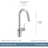 image:imageMoen Align Spot Resist Stainless Pulldown Kitchen Faucet Single Hole Modern Spring Style with PreRinse and Power Boost Pull Down Sprayer Easy Installation 5923SRSSpot Resist Stainless