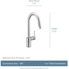 image:imageMoen Align Spot Resist Stainless Pulldown Kitchen Faucet Single Hole Modern Spring Style with PreRinse and Power Boost Pull Down Sprayer Easy Installation 5923SRSBrushed Gold