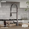 image:imageMoen Align Spot Resist Stainless Pulldown Kitchen Faucet Single Hole Modern Spring Style with PreRinse and Power Boost Pull Down Sprayer Easy Installation 5923SRSBlack Stainless