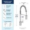 image:imageMoen Align Spot Resist Stainless Pulldown Kitchen Faucet Single Hole Modern Spring Style with PreRinse and Power Boost Pull Down Sprayer Easy Installation 5923SRSChrome