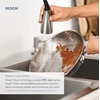 image:imageMoen Align Spot Resist Stainless Pulldown Kitchen Faucet Single Hole Modern Spring Style with PreRinse and Power Boost Pull Down Sprayer Easy Installation 5923SRSBlack Stainless