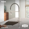 image:imageMoen Align Spot Resist Stainless Pulldown Kitchen Faucet Single Hole Modern Spring Style with PreRinse and Power Boost Pull Down Sprayer Easy Installation 5923SRSSpot Resist Stainless