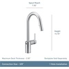 image:imageMoen Align Spot Resist Stainless Pulldown Kitchen Faucet Single Hole Modern Spring Style with PreRinse and Power Boost Pull Down Sprayer Easy Installation 5923SRSChrome