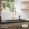 image:imageMoen Align Spot Resist Stainless Pulldown Kitchen Faucet Single Hole Modern Spring Style with PreRinse and Power Boost Pull Down Sprayer Easy Installation 5923SRSBrushed Gold