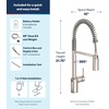 image:imageMoen Align Spot Resist Stainless Pulldown Kitchen Faucet Single Hole Modern Spring Style with PreRinse and Power Boost Pull Down Sprayer Easy Installation 5923SRSSpot Resist Stainless