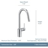 image:imageMoen Align Spot Resist Stainless Pulldown Kitchen Faucet Single Hole Modern Spring Style with PreRinse and Power Boost Pull Down Sprayer Easy Installation 5923SRSBrushed Gold