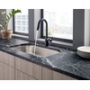 image:imageMoen Align Spot Resist Stainless Pulldown Kitchen Faucet Single Hole Modern Spring Style with PreRinse and Power Boost Pull Down Sprayer Easy Installation 5923SRSMatte Black