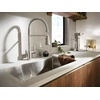 image:imageMoen Align Spot Resist Stainless Pulldown Kitchen Faucet Single Hole Modern Spring Style with PreRinse and Power Boost Pull Down Sprayer Easy Installation 5923SRSSpot Resist Stainless