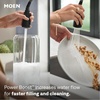 image:imageMoen Align Spot Resist Stainless Pulldown Kitchen Faucet Single Hole Modern Spring Style with PreRinse and Power Boost Pull Down Sprayer Easy Installation 5923SRSBlack Stainless