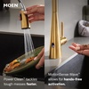 image:imageMoen Align Spot Resist Stainless Pulldown Kitchen Faucet Single Hole Modern Spring Style with PreRinse and Power Boost Pull Down Sprayer Easy Installation 5923SRSBrushed Gold