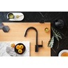 image:imageMoen Align Spot Resist Stainless Pulldown Kitchen Faucet Single Hole Modern Spring Style with PreRinse and Power Boost Pull Down Sprayer Easy Installation 5923SRSMatte Black