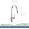 image:imageMoen Align Spot Resist Stainless Pulldown Kitchen Faucet Single Hole Modern Spring Style with PreRinse and Power Boost Pull Down Sprayer Easy Installation 5923SRSSpot Resist Stainless