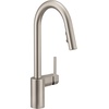 image:imageMoen Align Spot Resist Stainless Pulldown Kitchen Faucet Single Hole Modern Spring Style with PreRinse and Power Boost Pull Down Sprayer Easy Installation 5923SRSSpot Resist Stainless