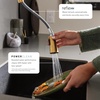 image:imageMoen Align Spot Resist Stainless Pulldown Kitchen Faucet Single Hole Modern Spring Style with PreRinse and Power Boost Pull Down Sprayer Easy Installation 5923SRSBrushed Gold