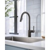 image:imageMoen Align Spot Resist Stainless Pulldown Kitchen Faucet Single Hole Modern Spring Style with PreRinse and Power Boost Pull Down Sprayer Easy Installation 5923SRSBlack Stainless