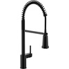 image:imageMoen Align Spot Resist Stainless Pulldown Kitchen Faucet Single Hole Modern Spring Style with PreRinse and Power Boost Pull Down Sprayer Easy Installation 5923SRSMatte Black